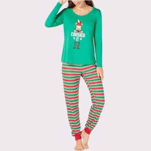 Crushed It Stripe Women's Holiday's PJ